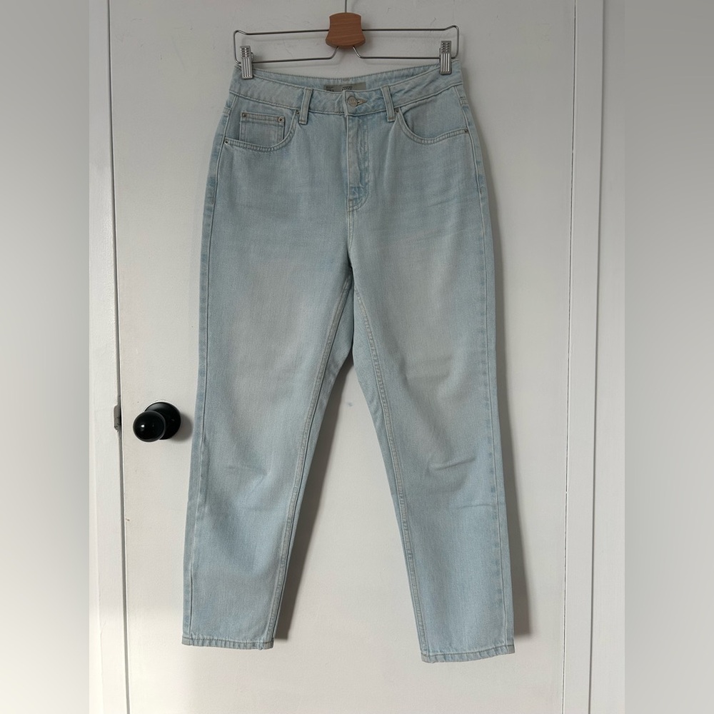 TOPSHOP LIGHT BLUE DENIM MOM JEANS SIZE 28W 30L